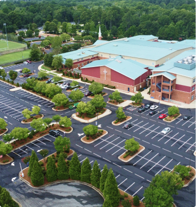 Aerial View of Church
