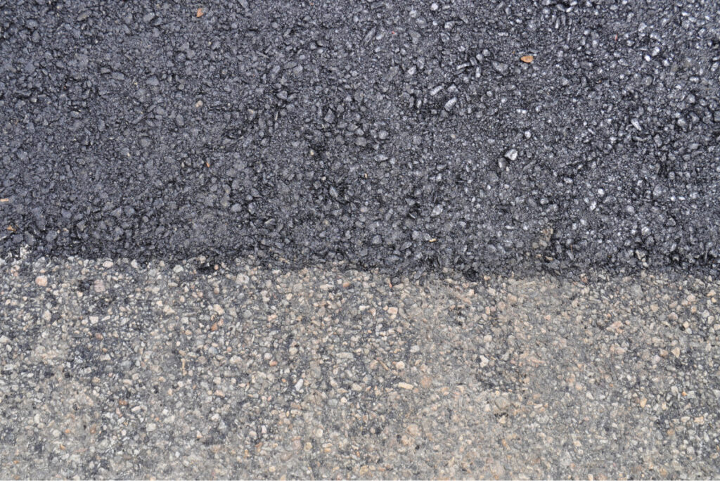 Close up of infrared asphalt patch