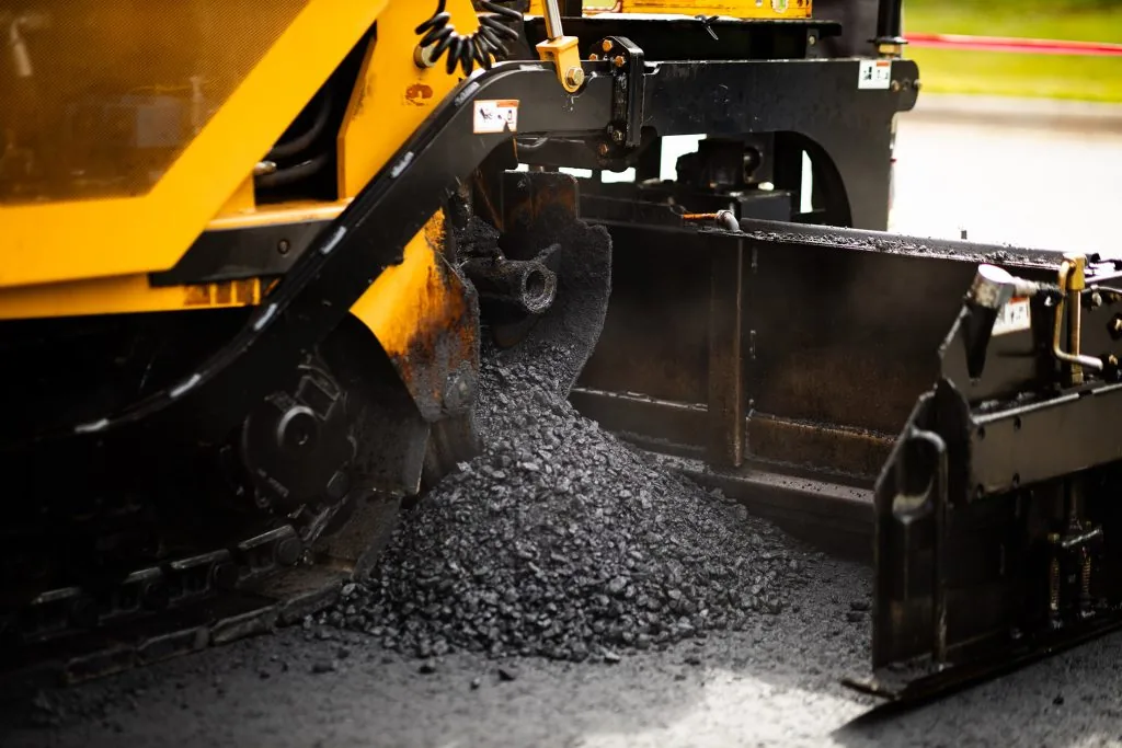 carolina asphalt paving heavy equipment grinding up asphalt