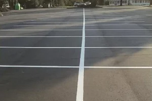 Freshly painted parking lot lines from Carolina Asphalt