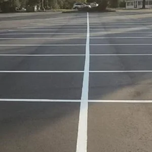 Freshly painted parking lot lines from Carolina Asphalt