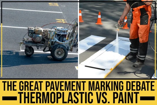 the great pavement marking debate: thermoplastic vs. paint
